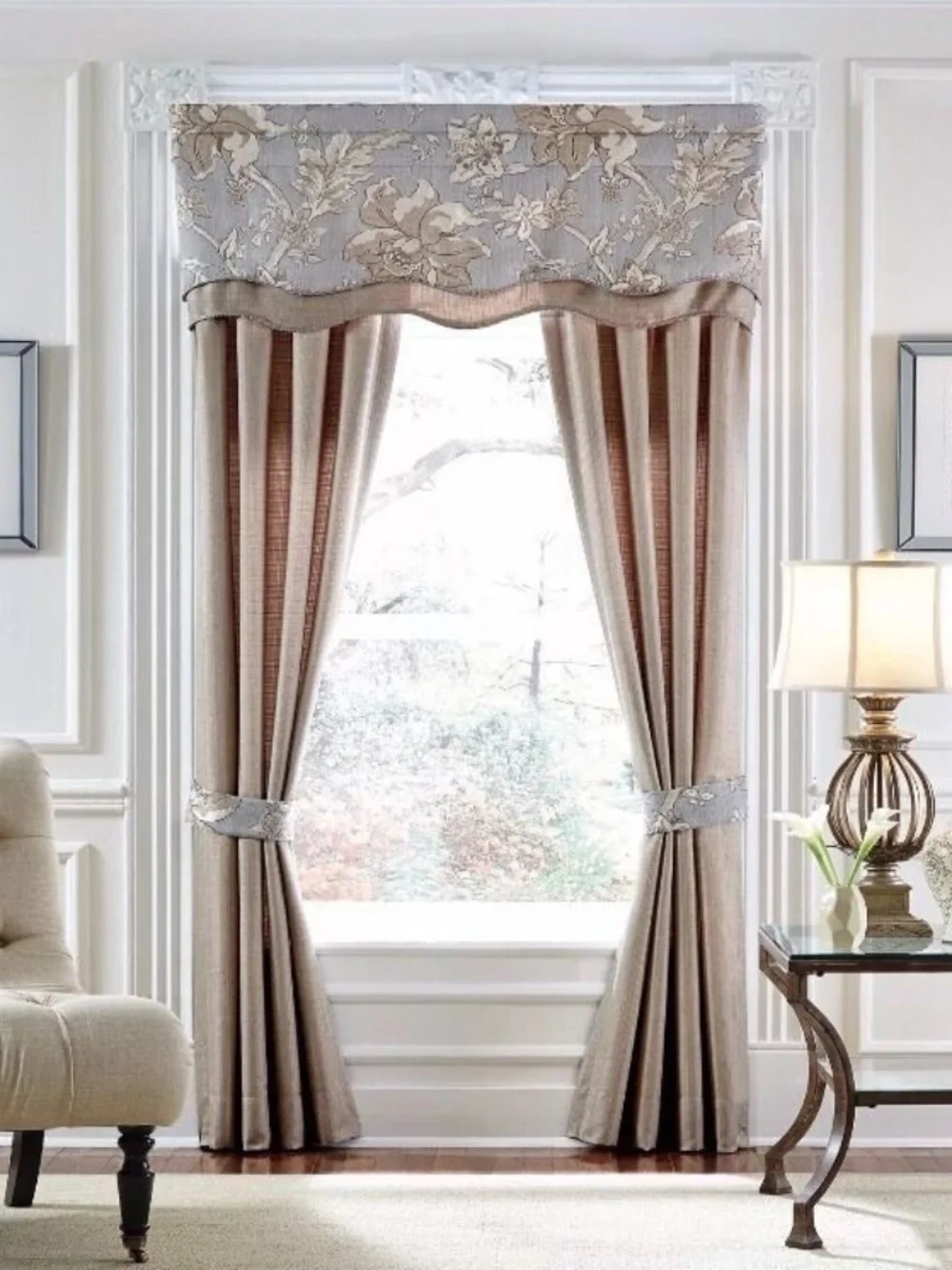 CROSCILL Estate 5-Piece WINDOW COVERS New Valance / Drapes ALEXANDRIA